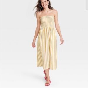 Medium yellow midi dress